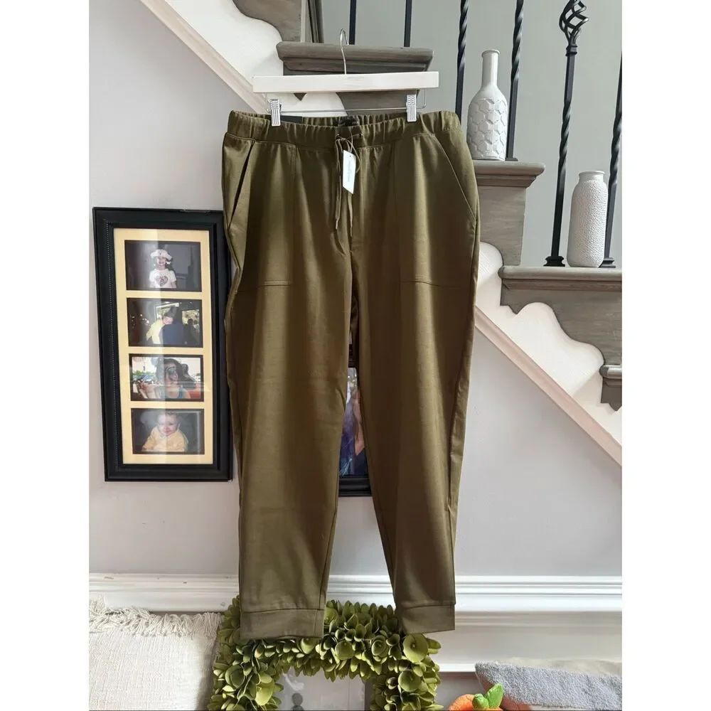 BananaโRepublic Olive Green Jogger Pull On Pants sz XL NWT